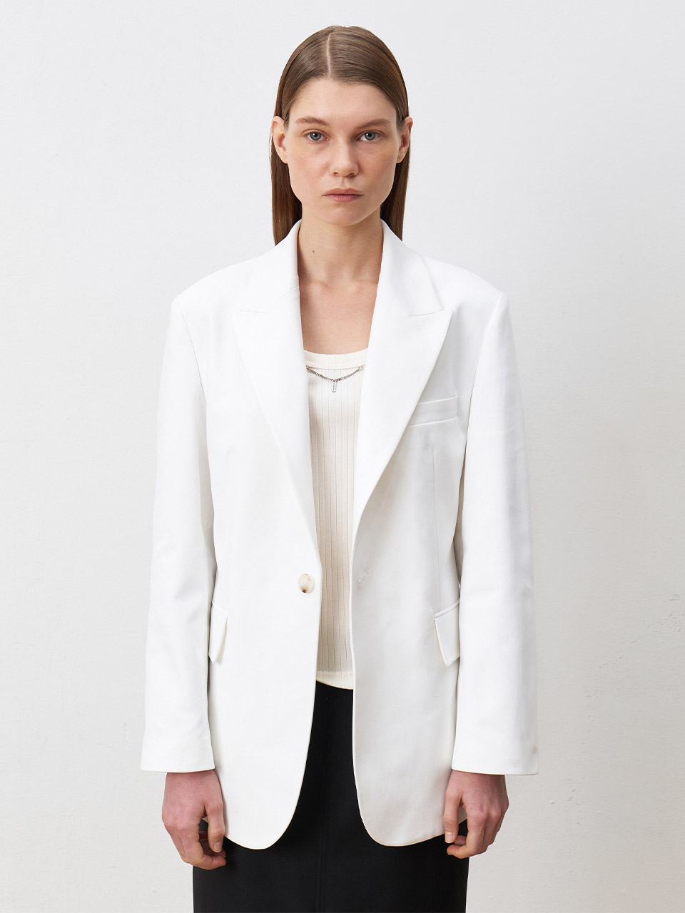 White Blazer Jacket KW4SJ1620_01